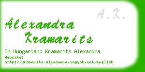 alexandra kramarits business card